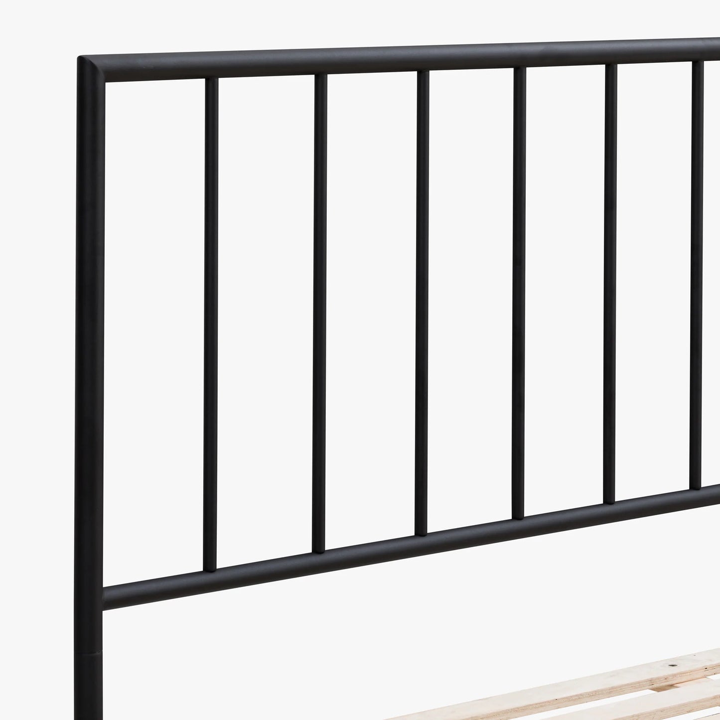 Metal Beds - Modern Queen Metal Bed - Matte Black