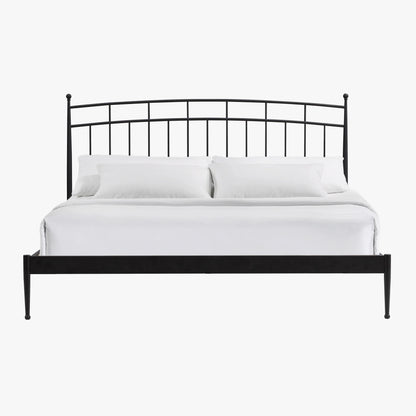 Metal Beds - Traditional King Metal Bed - Matte Black
