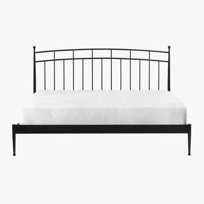 Metal Beds - Traditional King Metal Bed - Matte Black