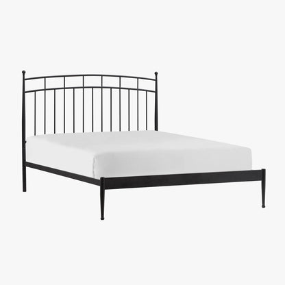 Metal Beds - Traditional Queen Metal Bed - Matte Black