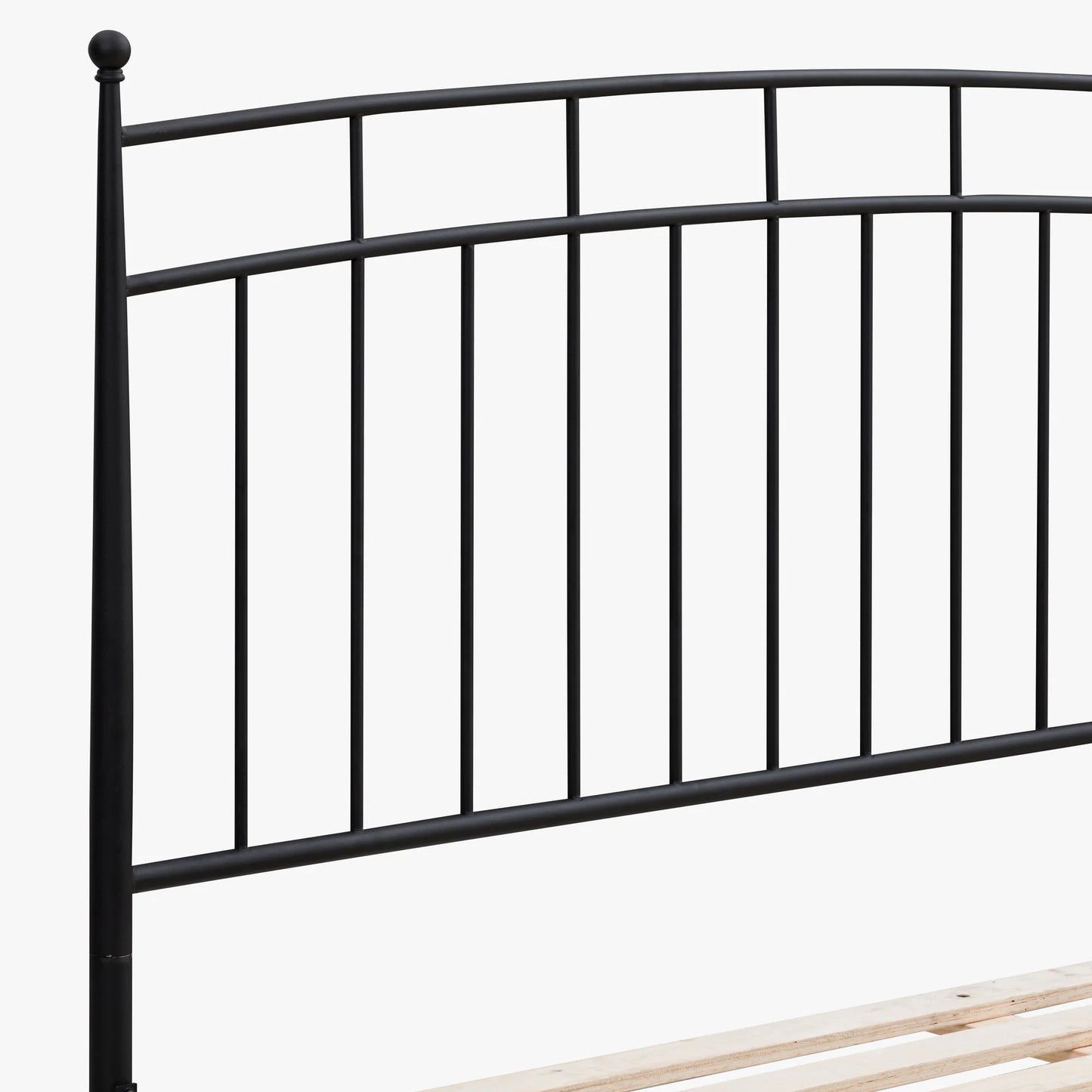 Metal Beds - Traditional Queen Metal Bed - Matte Black