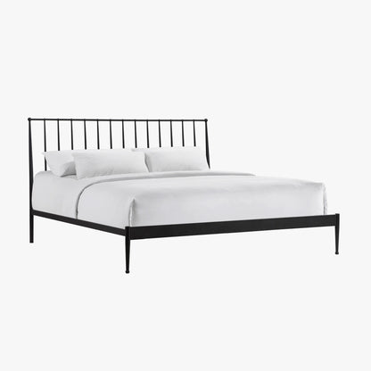 Metal Beds - Transitional King Metal Bed - Matte Black