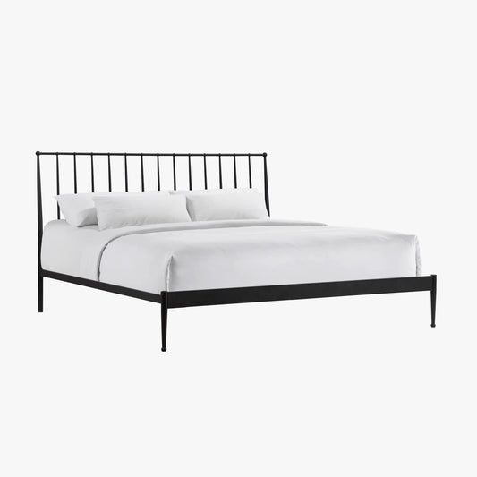 Metal Beds - Transitional King Metal Bed - Matte Black