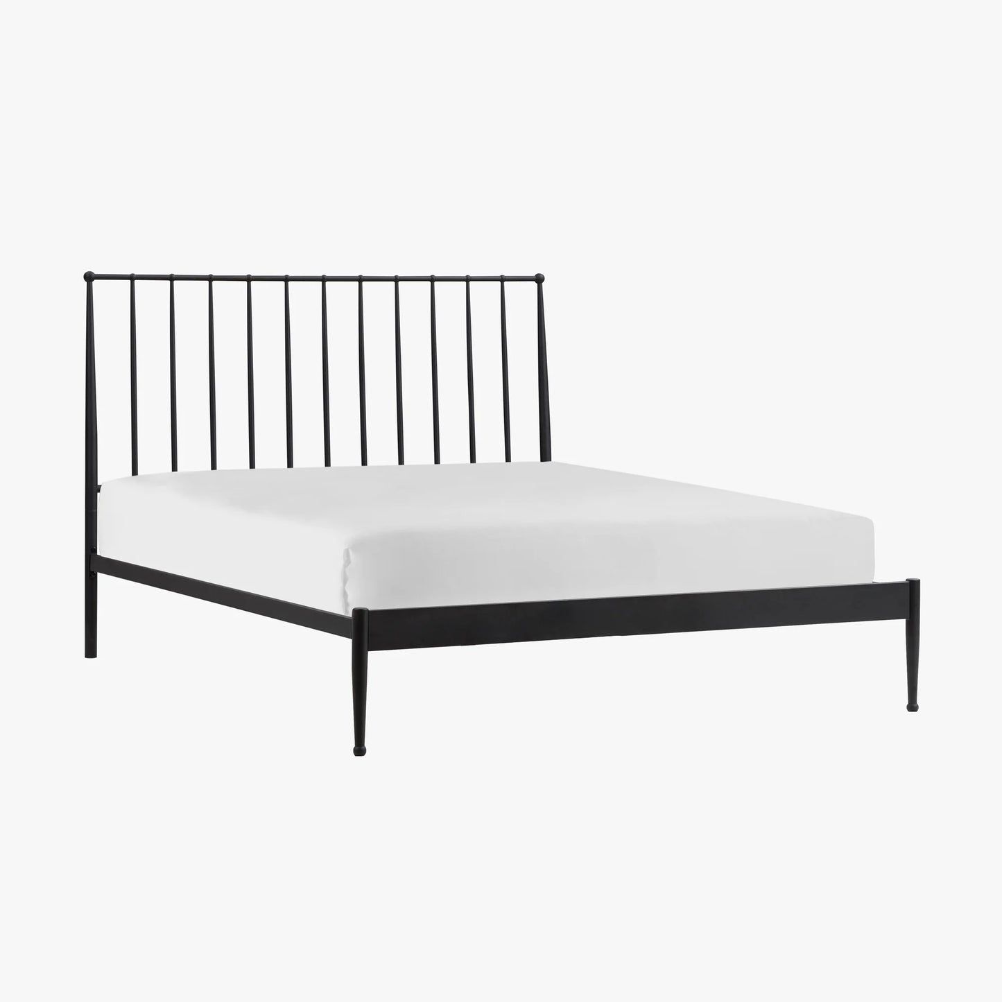 Metal Beds - Transitional Queen Metal Bed - Matte Black