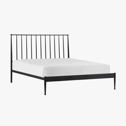 Metal Beds - Transitional Queen Metal Bed - Matte Black