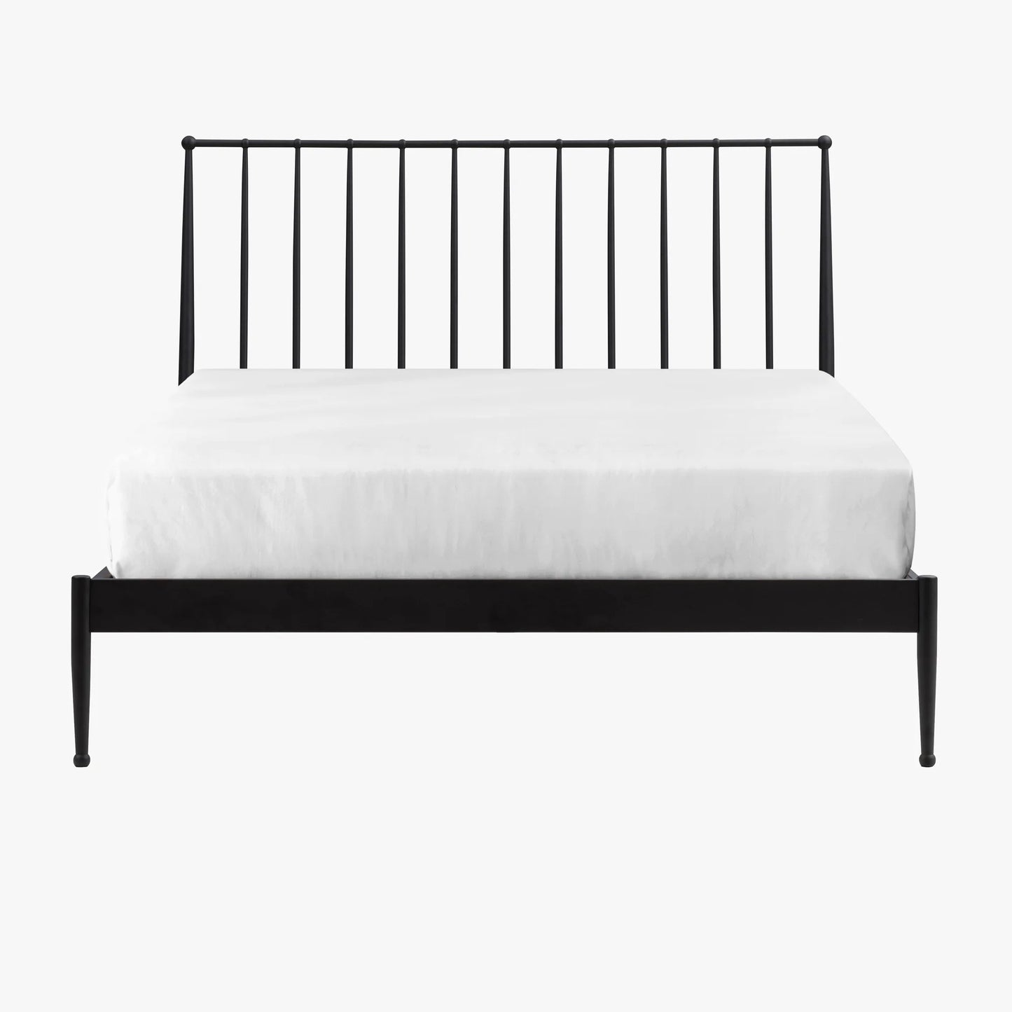 Metal Beds - Transitional Queen Metal Bed - Matte Black