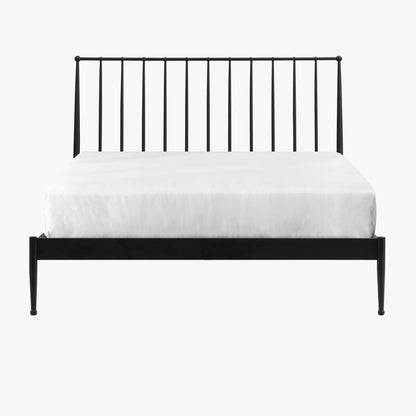 Metal Beds - Transitional Queen Metal Bed - Matte Black
