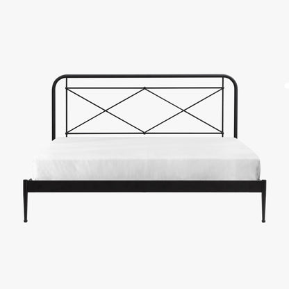 Metal Beds - Vintage King Metal Bed - Matte Black