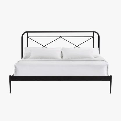 Metal Beds - Vintage King Metal Bed - Matte Black