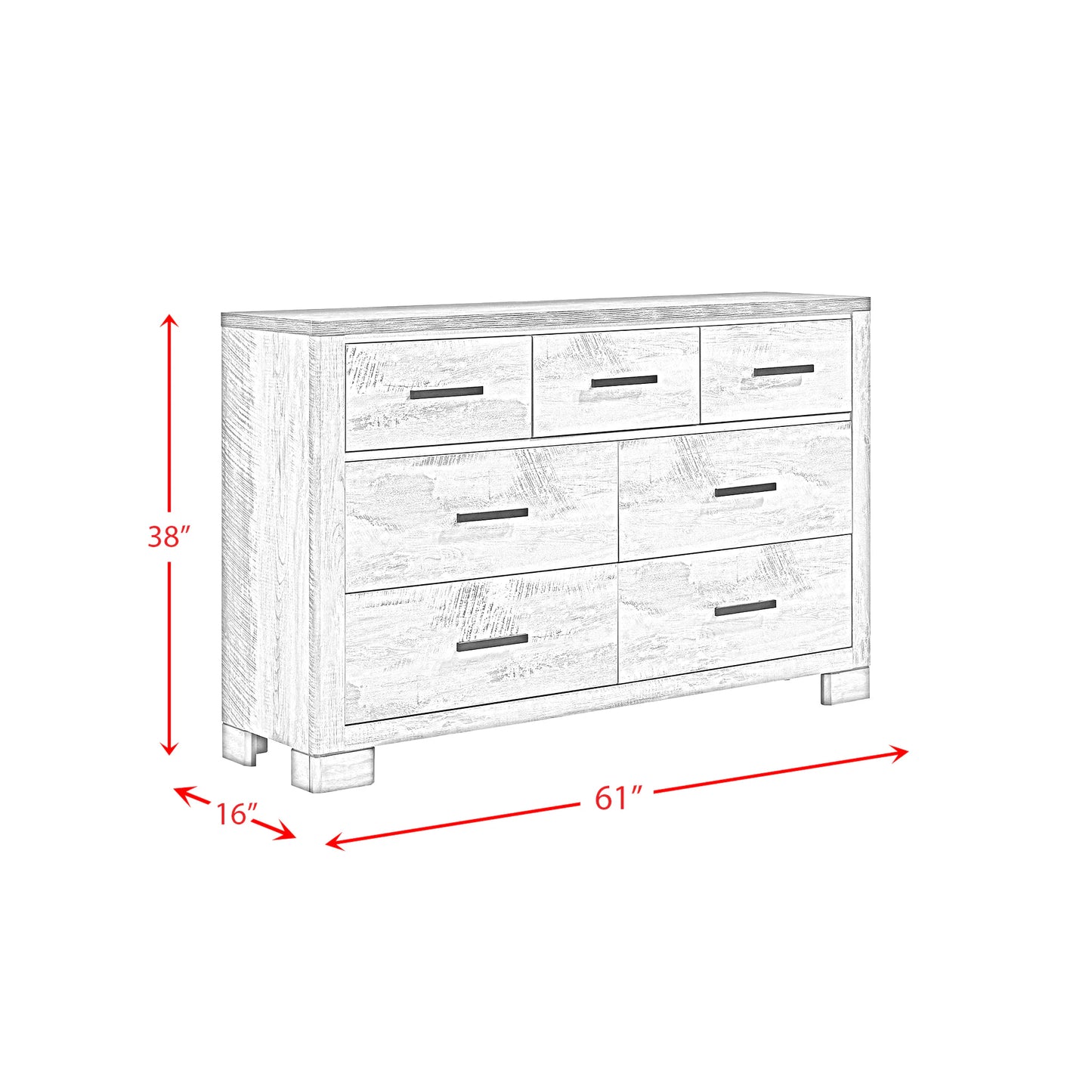Millers Cove - Dresser (Sturdy) - Two-Tone Gray