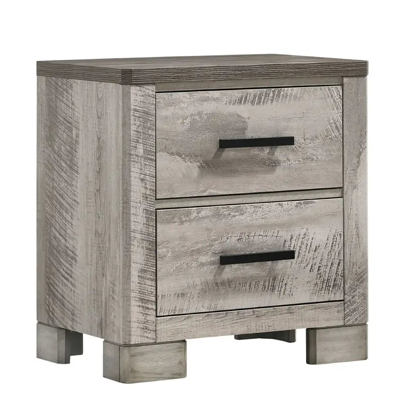 Millers Cove - 2-Drawer Nightstand - Distressed Gray