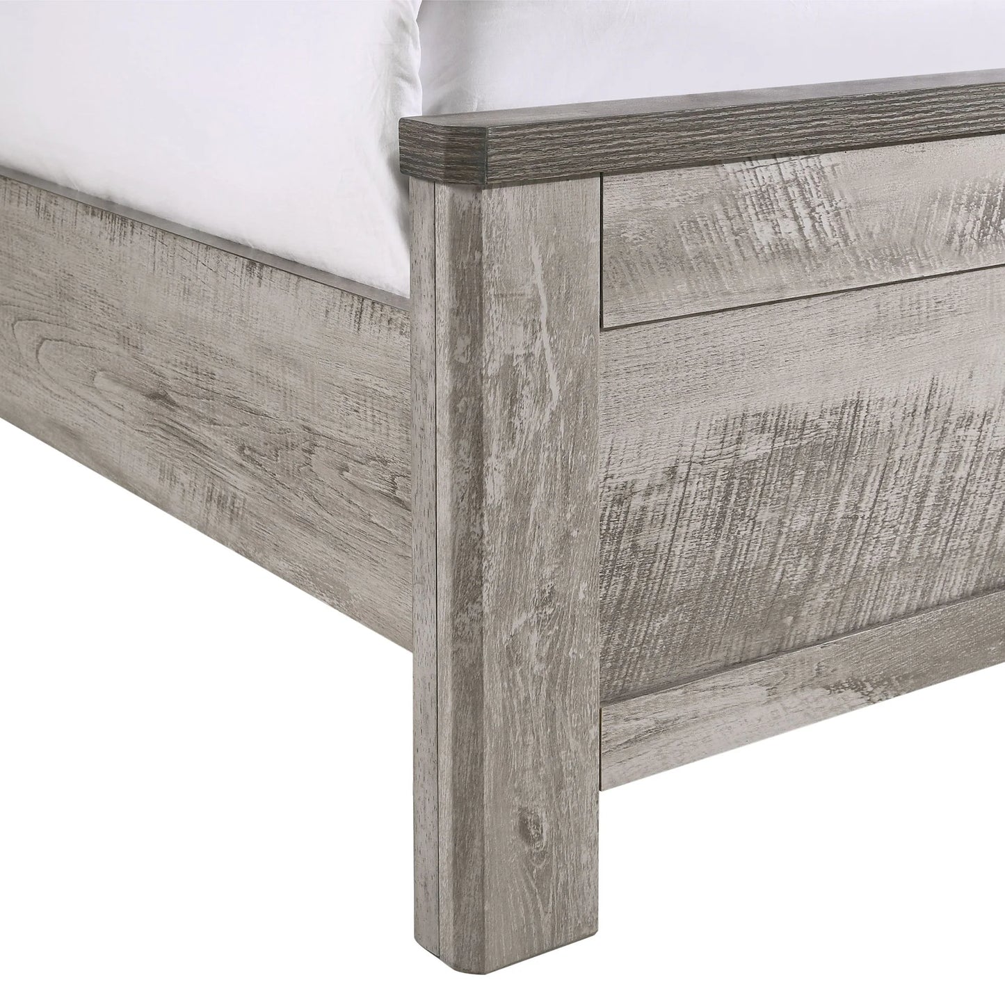 Millers Cove - Queen Panel Bed - Distressed Gray