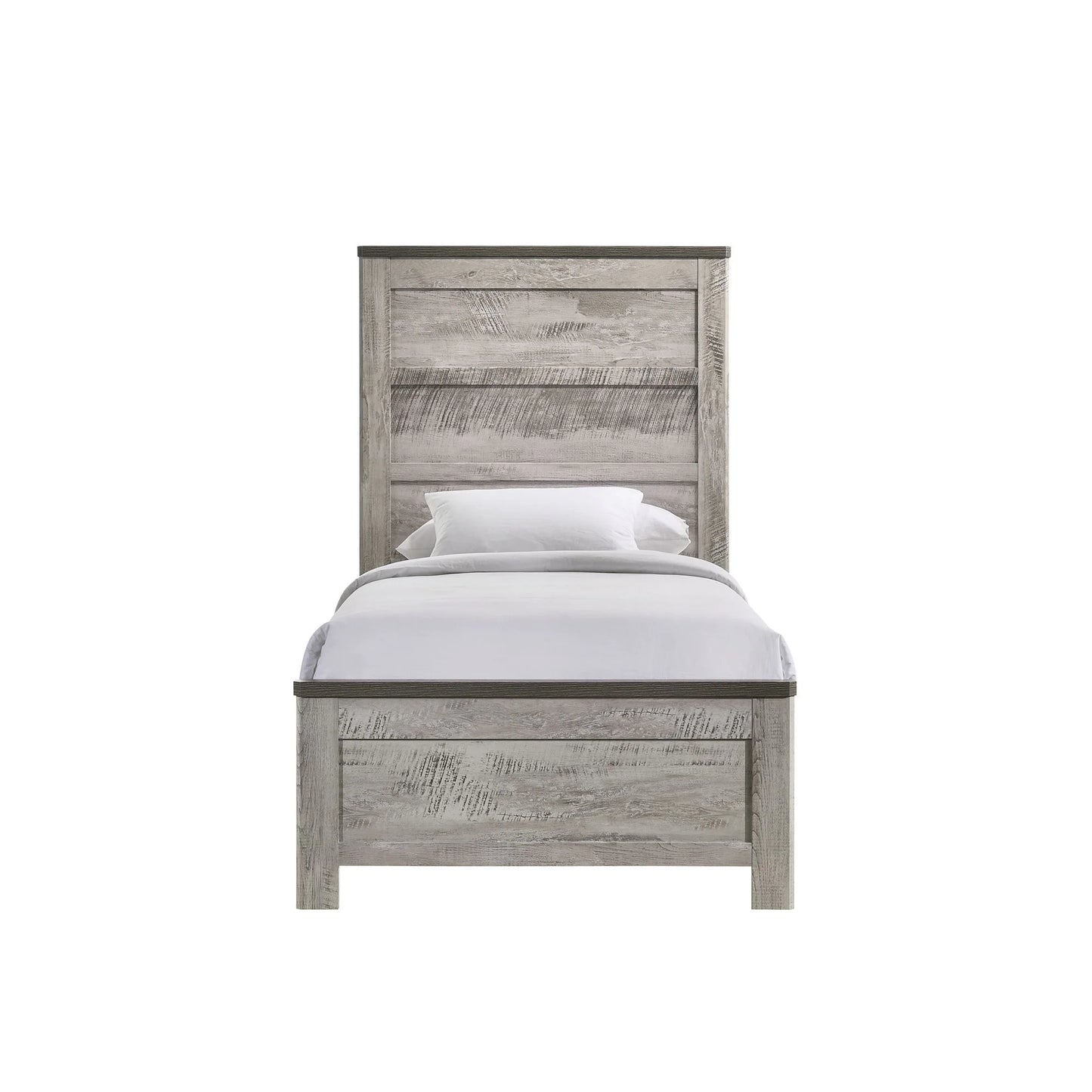 Millers Cove - Twin Panel Bed - Distressed Gray