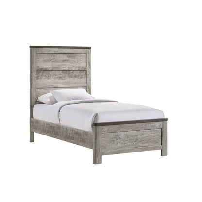 Millers Cove - Twin Panel Bed - Distressed Gray