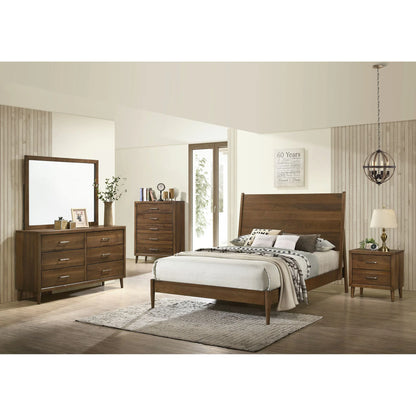 Malibu - King Panel Bed - Walnut