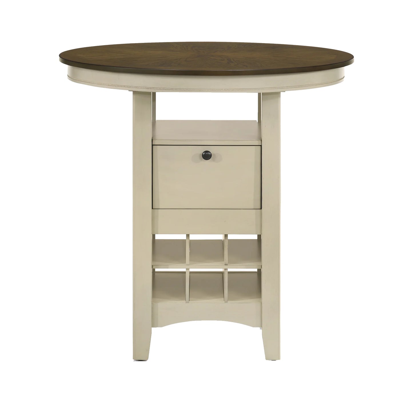 Mission Casuals - Pub Table - Rustic White / French Oak