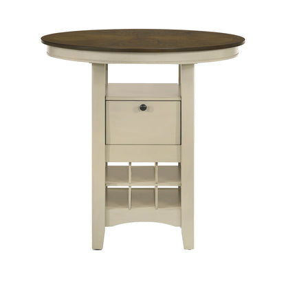Mission Casuals - Pub Table - Rustic White / French Oak