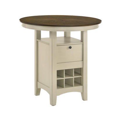 Mission Casuals - Pub Table - Rustic White / French Oak