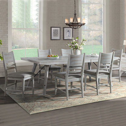 Modern Rustic - Panel Chair - Weathered White