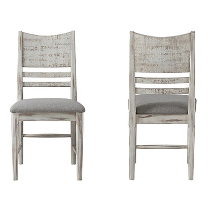 Modern Rustic - Panel Chair - Weathered White