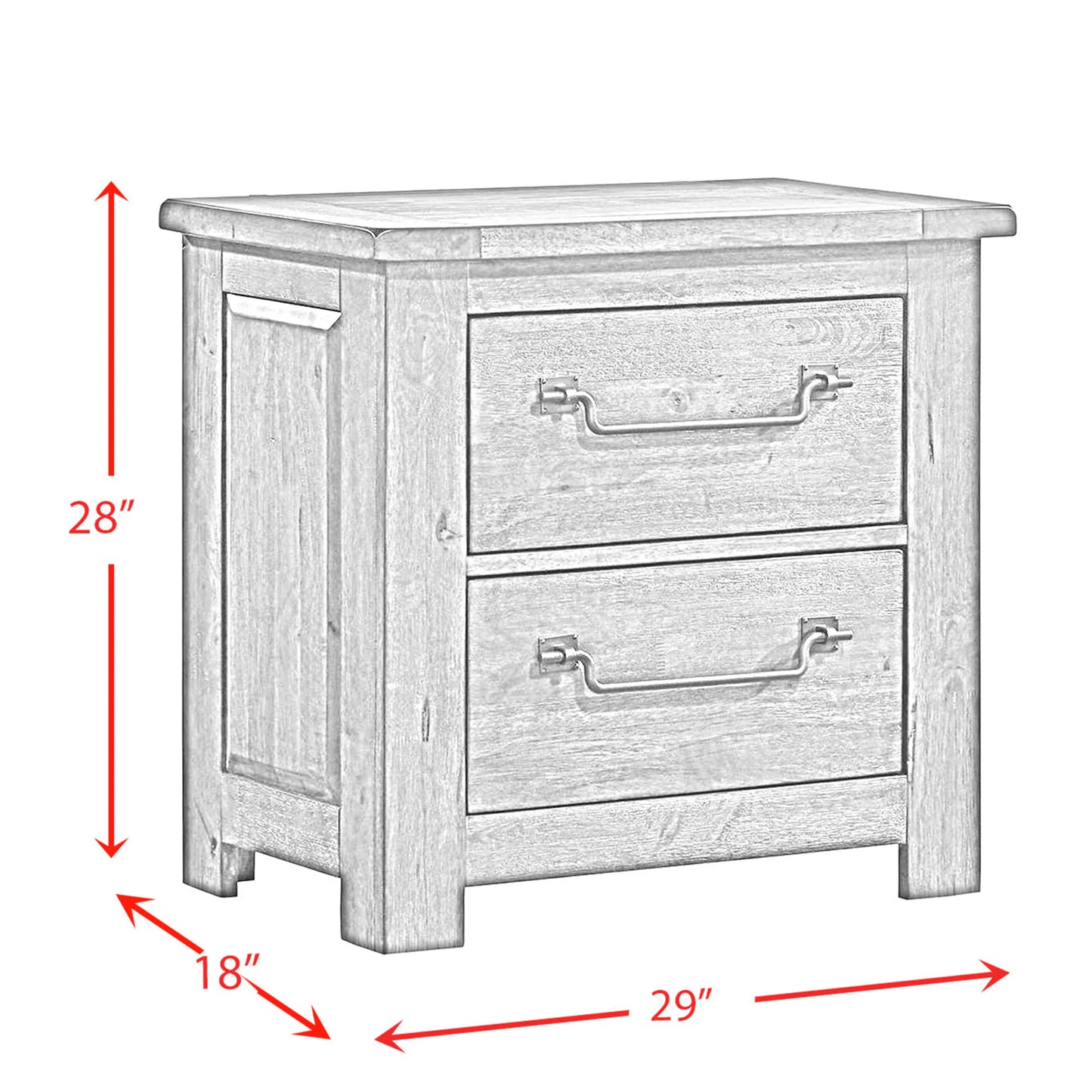 Maverick - Nightstand With USB - Gray