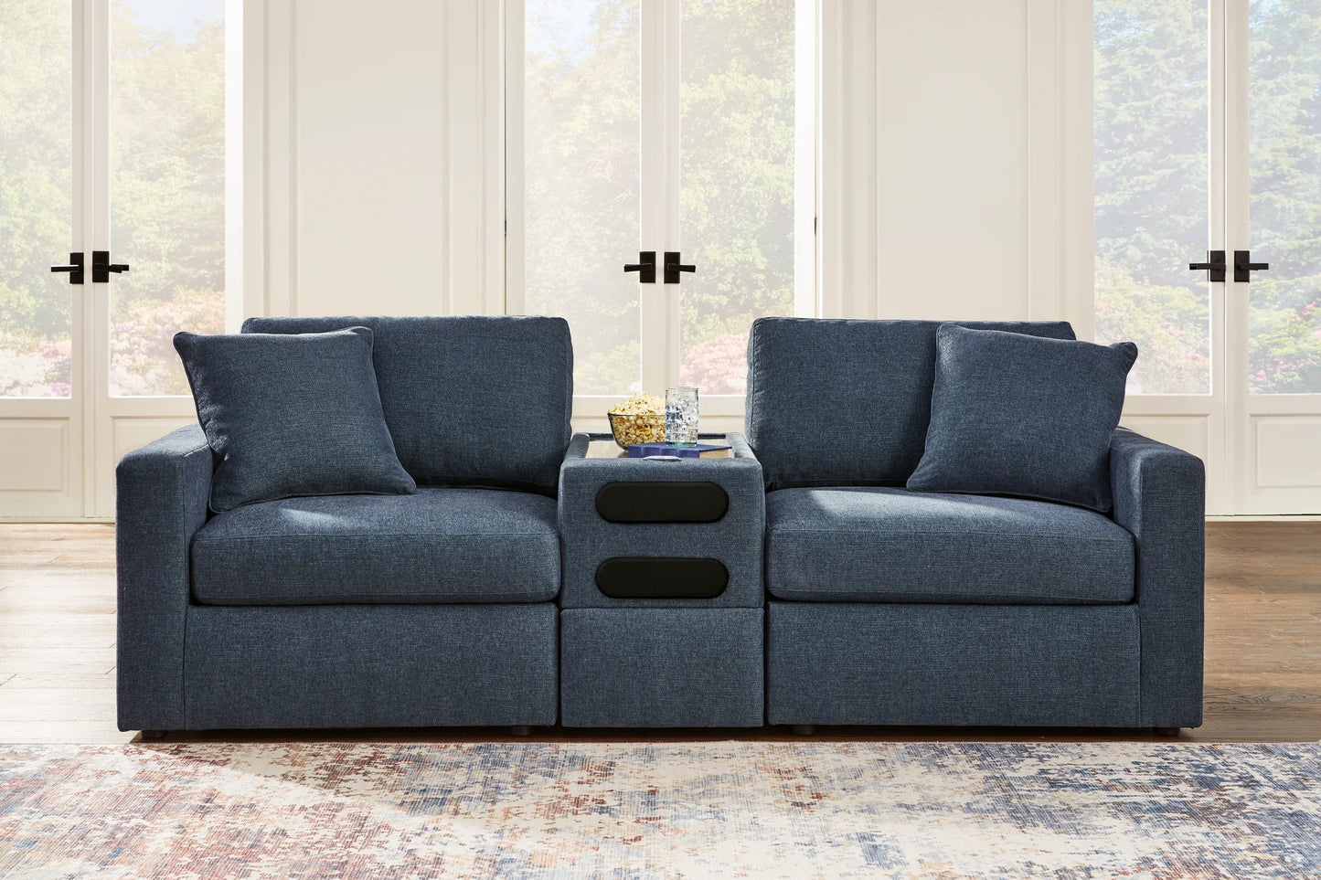 Modmax - Ink - 3-Piece Sectional Loveseat With Audio System 1