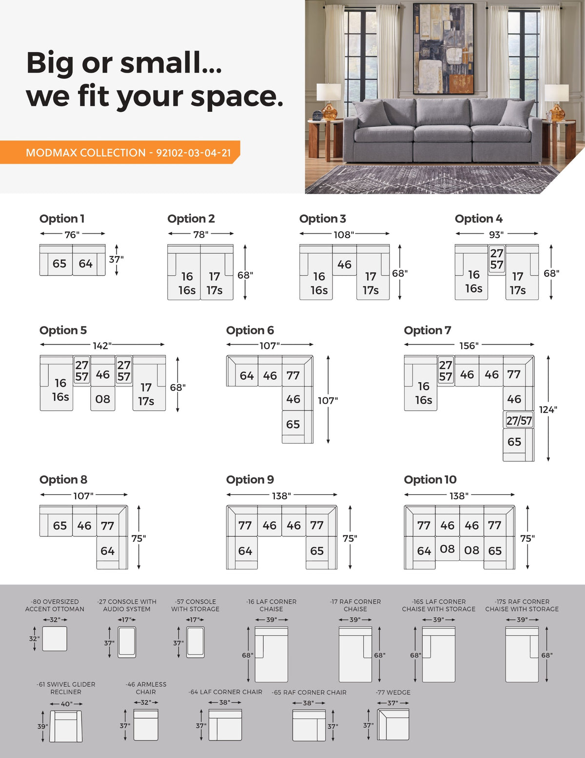 Modmax - Spice - 5-Piece Sectional