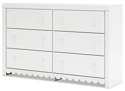 Mollviney - White - Six Drawer Dresser 2