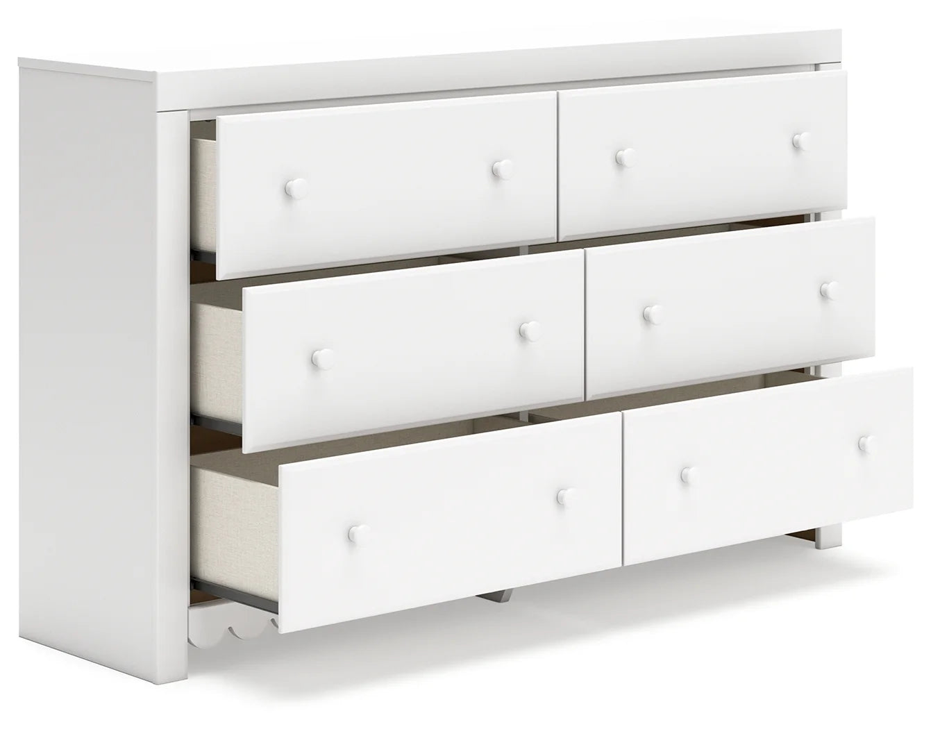 Mollviney - White - Six Drawer Dresser 3