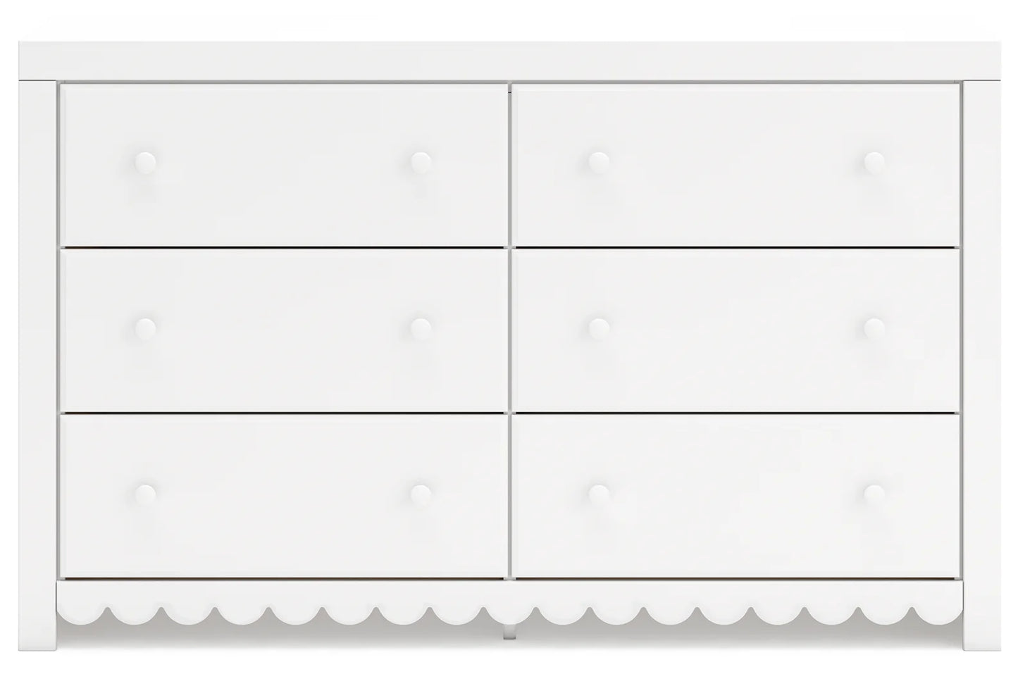 Mollviney - White - Six Drawer Dresser 4