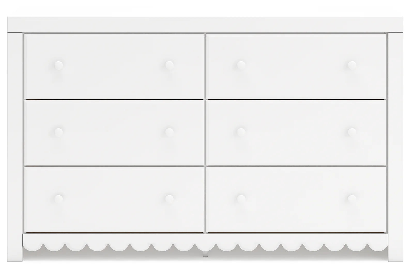 Mollviney - White - Six Drawer Dresser 4