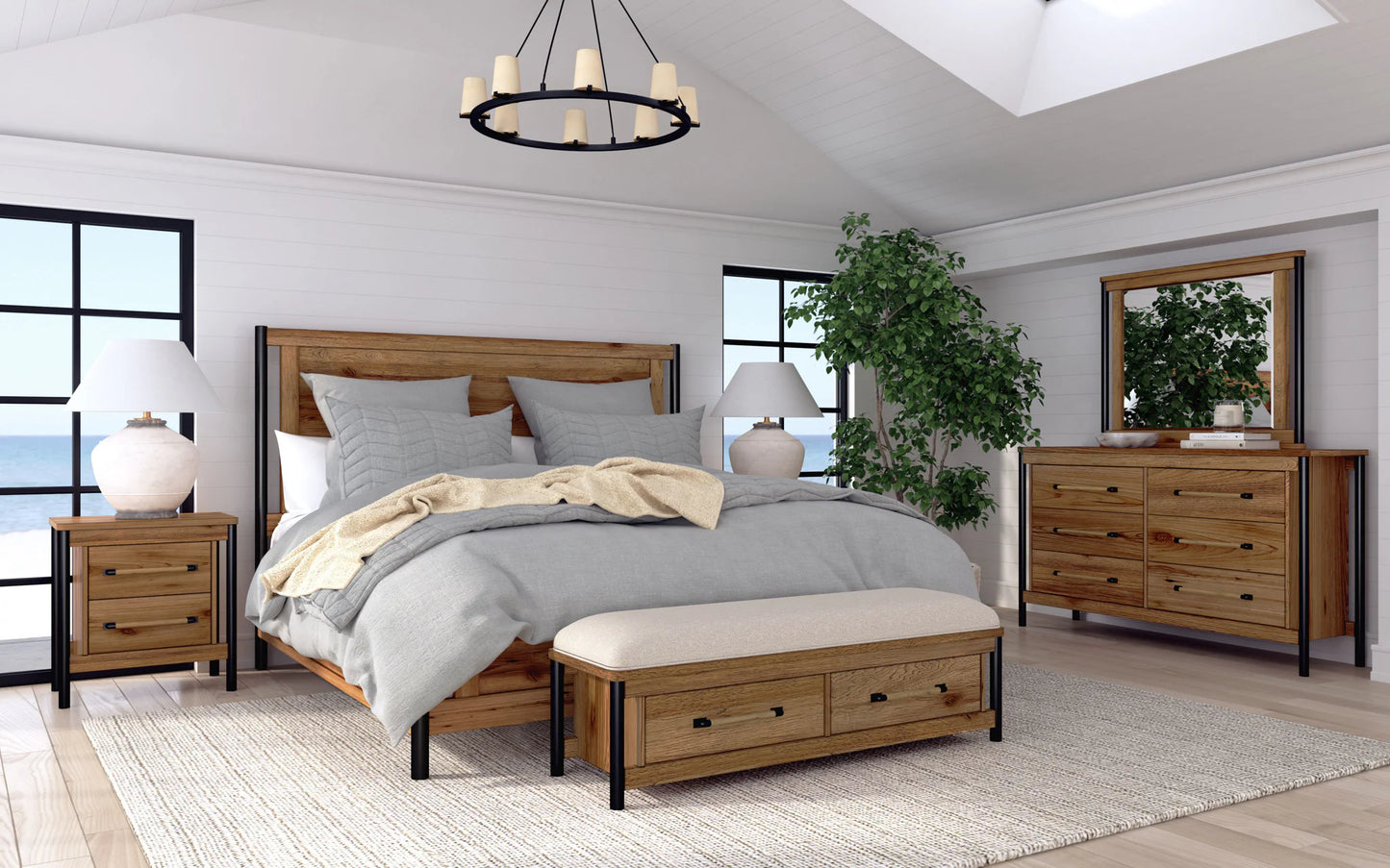 Norcross - Storage Bench - Hickory