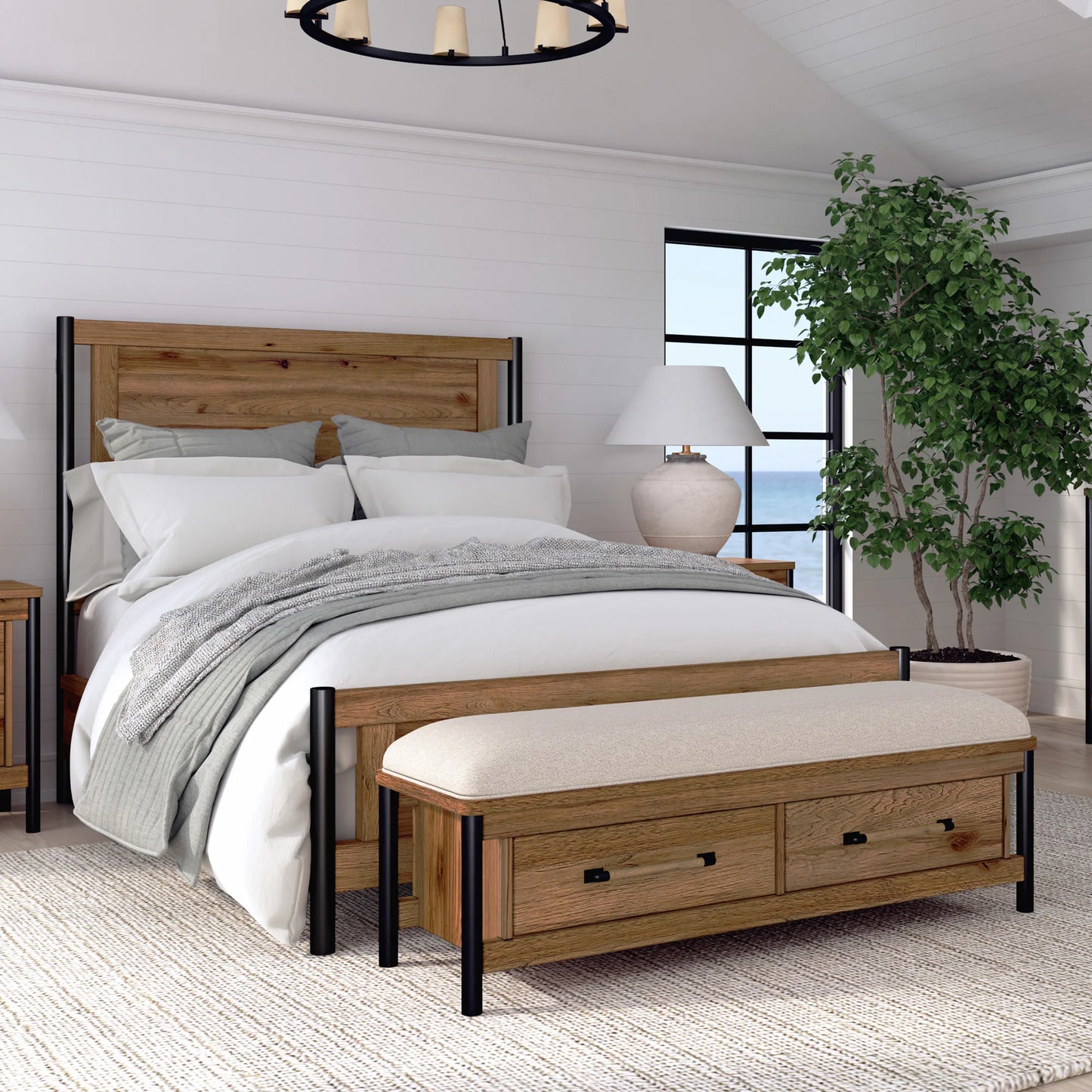 Norcross - Queen Standard Bed - Hickory