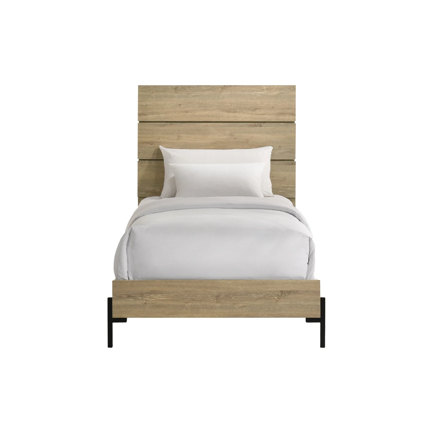 Newhall - Twin Bed - Vintage Oak Melamine