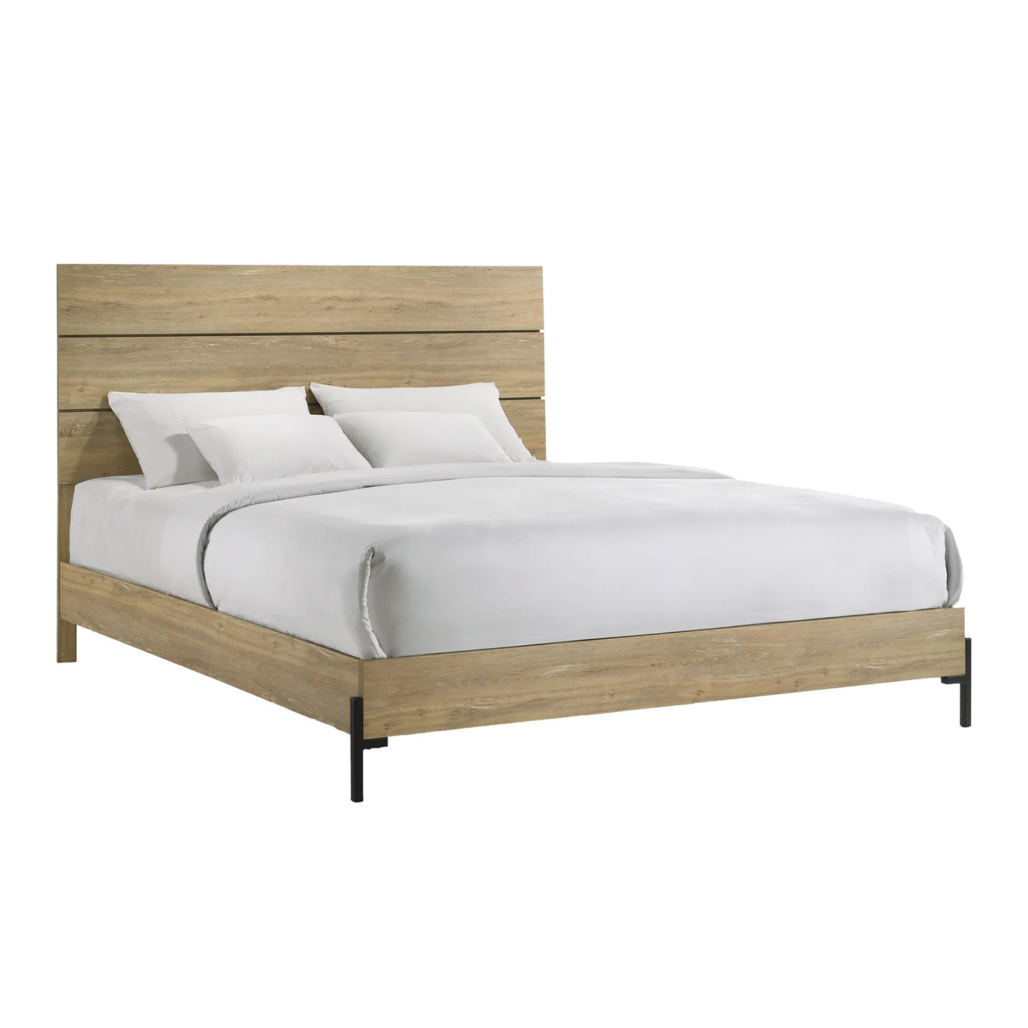 Newhall - King Bed - Vintage Oak Melamine