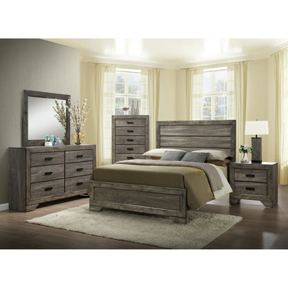 Nathan - King Panel Bed - Gray Oak Finish