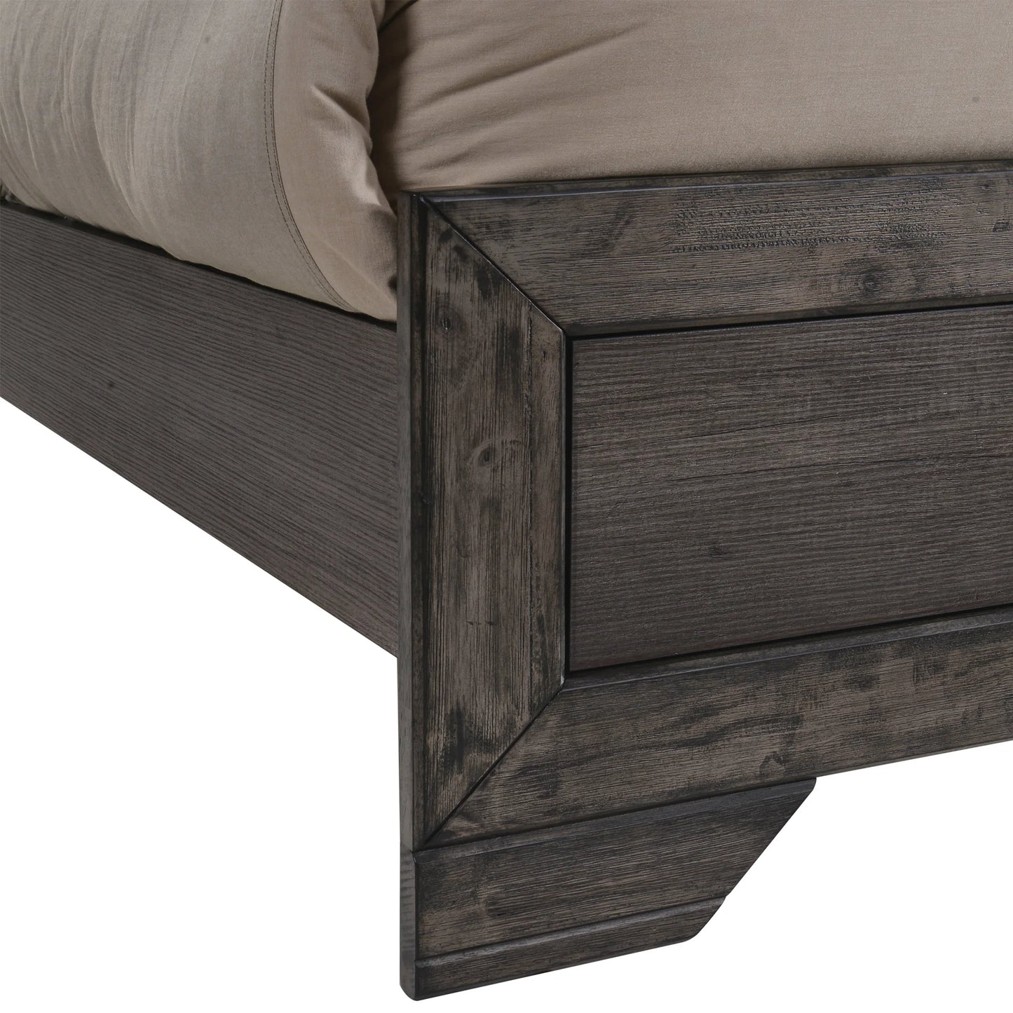 Nathan - King Panel Bed - Gray Oak Finish