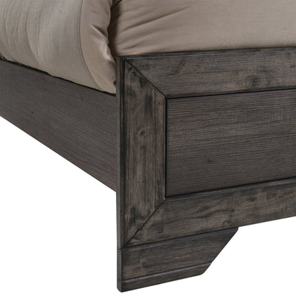 Nathan - Queen Panel Bed - Gray Oak Finish