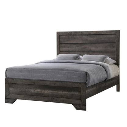 Nathan - Queen Panel Bed - Gray Oak Finish