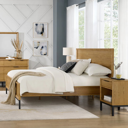 Newport - King Bed - Natural Oak