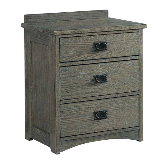 Oak Park - Nightstand - Brushed Pewter