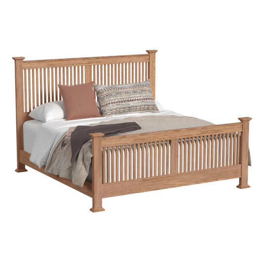 Oak Park - King Slat Bed - Taupe