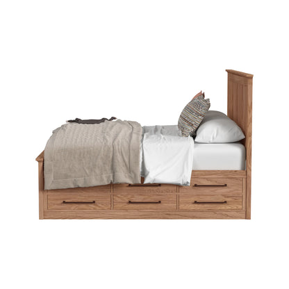Oak Park - King Captain's Bed With 6 Drawers - Taupe