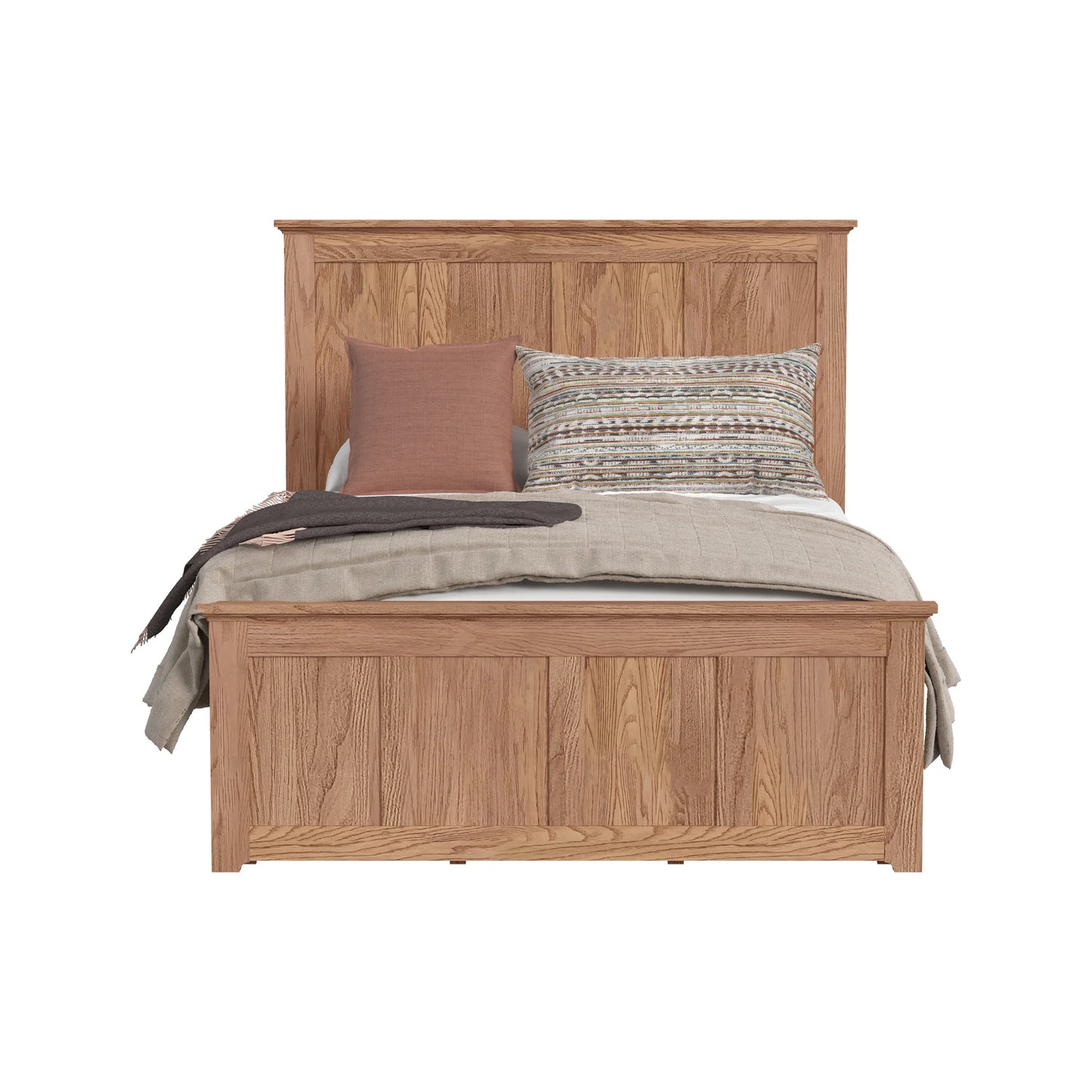 Oak Park - Queen Captain's Bed With 9 Drawers - Taupe