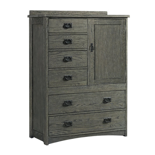 Oak Park - Door Chest - Brushed Pewter