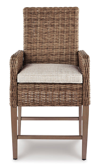 Ashley “Beachcroft” Outdoor Bar Stool with Cushion