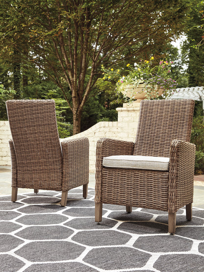 Ashley “Beachcroft” Outdoor Side Chairs with Cushions