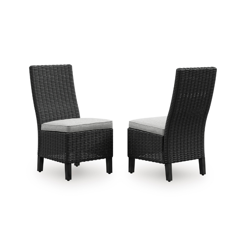 Ashley “Beachcroft” Outdoor Side Chairs with Cushions