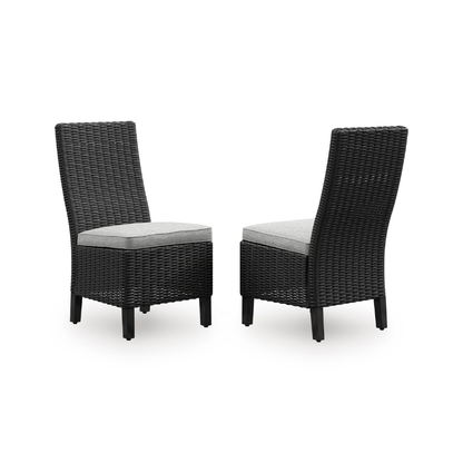Ashley “Beachcroft” Outdoor Side Chairs with Cushions