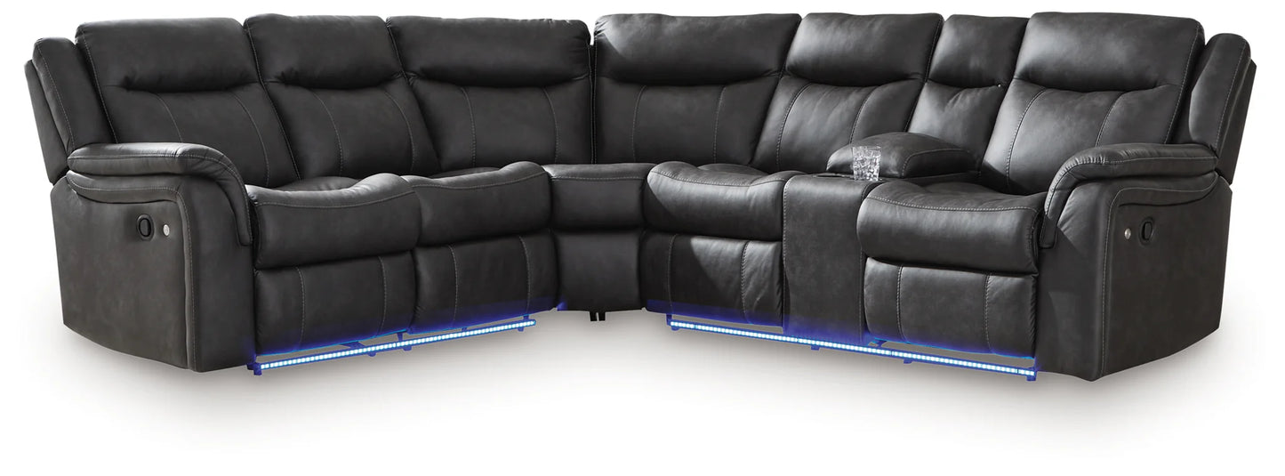Sultan Meadow - Carbon - 2-Piece Reclining Sectional